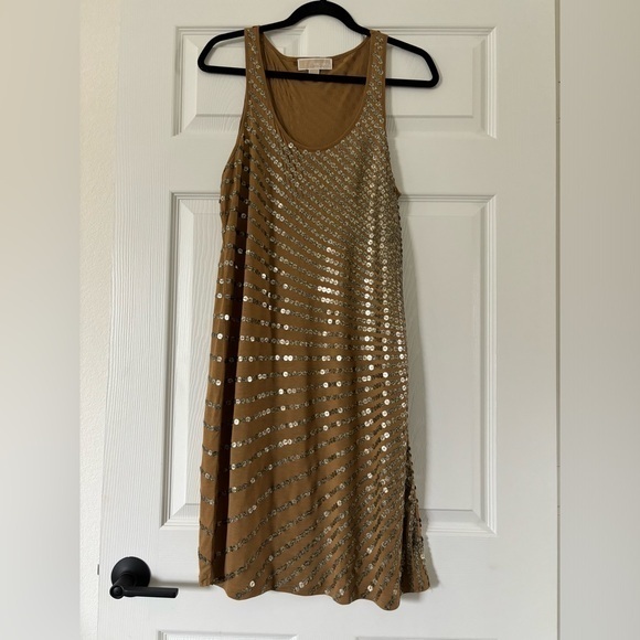 Nwot Michael Kors Sequin Dress. L 39.5 Inches Long